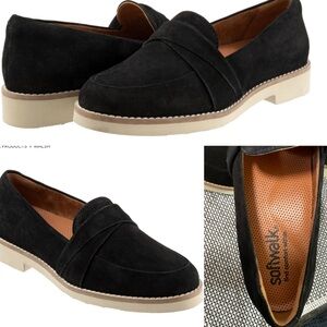 SoftWalk Walsh Black Suede Sli -On Loafers size 8.5.โ Preppy,career,minimalist